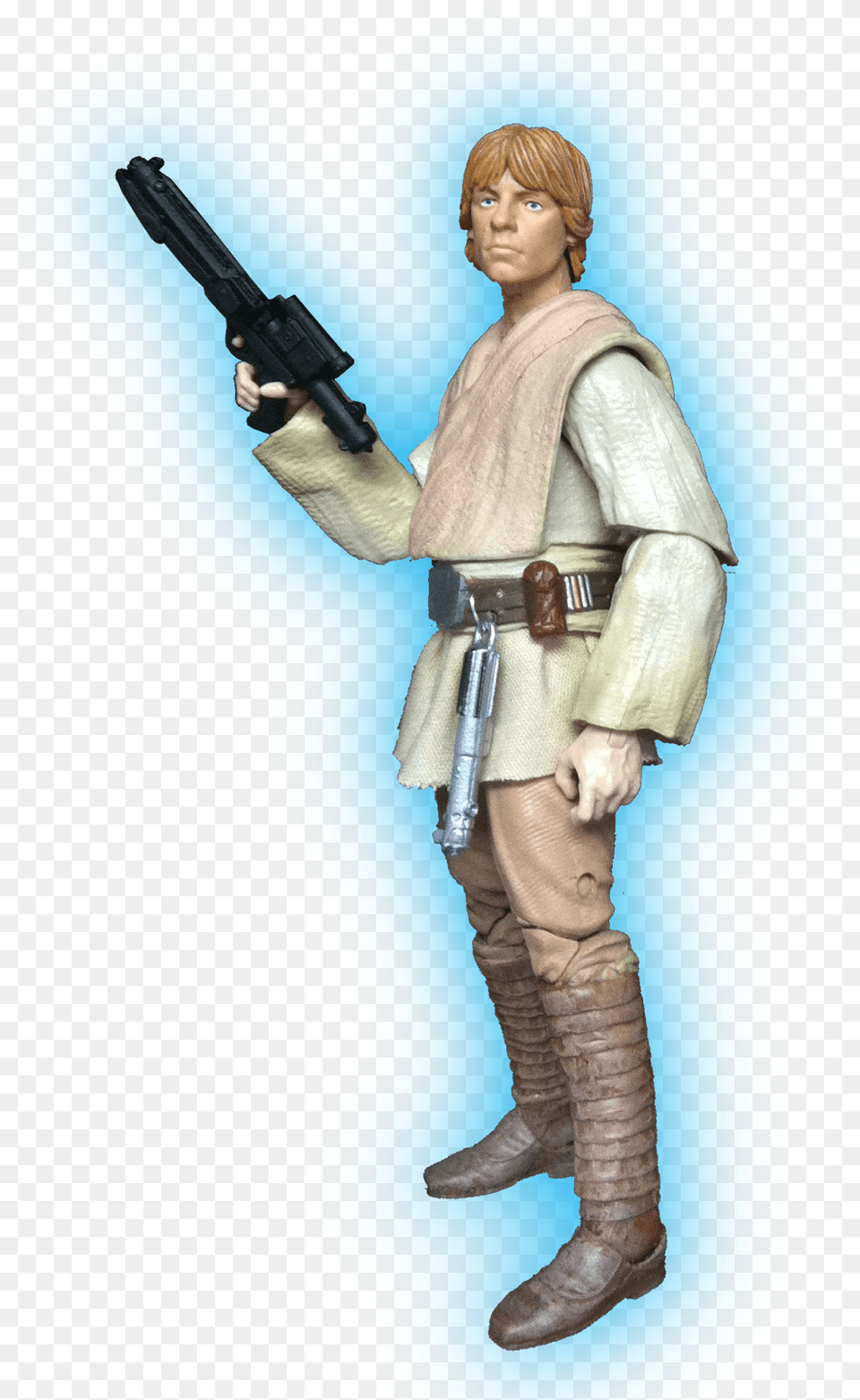 Luke Skywalker Obi Wan Kenobi Anakin Skywalker Chewbacca Custom 6 Inch Black Series Figure, Weapon, Handgun, Gun, Firearm Free Png