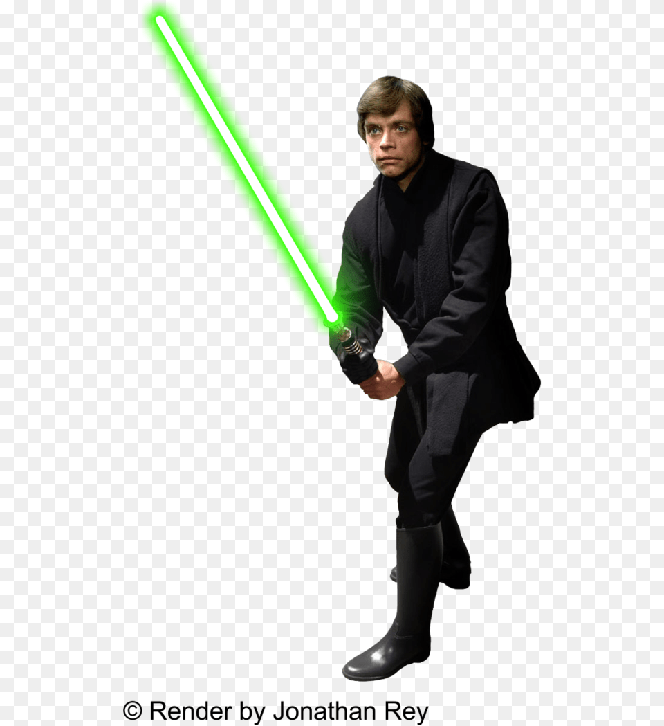 Luke Skywalker Transparent Jedi Knight Luke Skywalker, Light, Adult, Person, Man Free Png