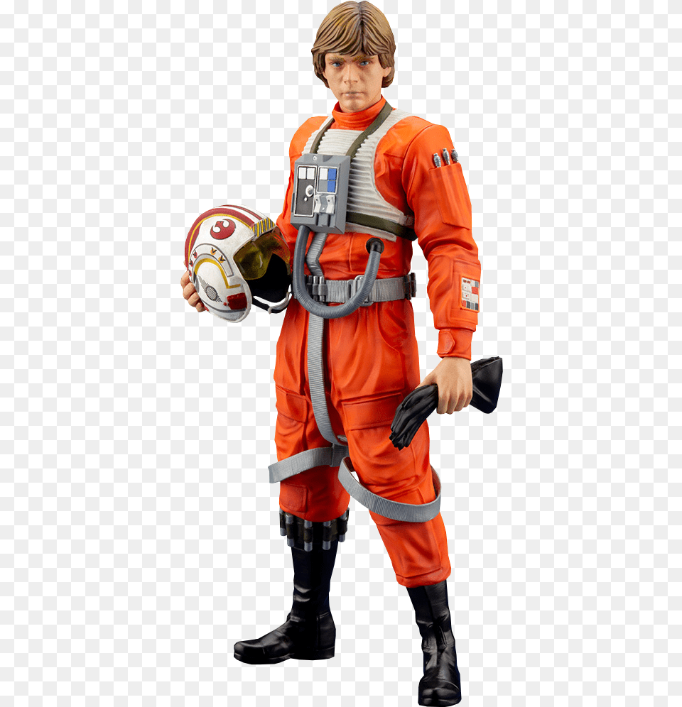 Luke Skywalker X Wing Pilot Artfx Statue By Kotobukiya, Boy, Child, Person, Male Png Image