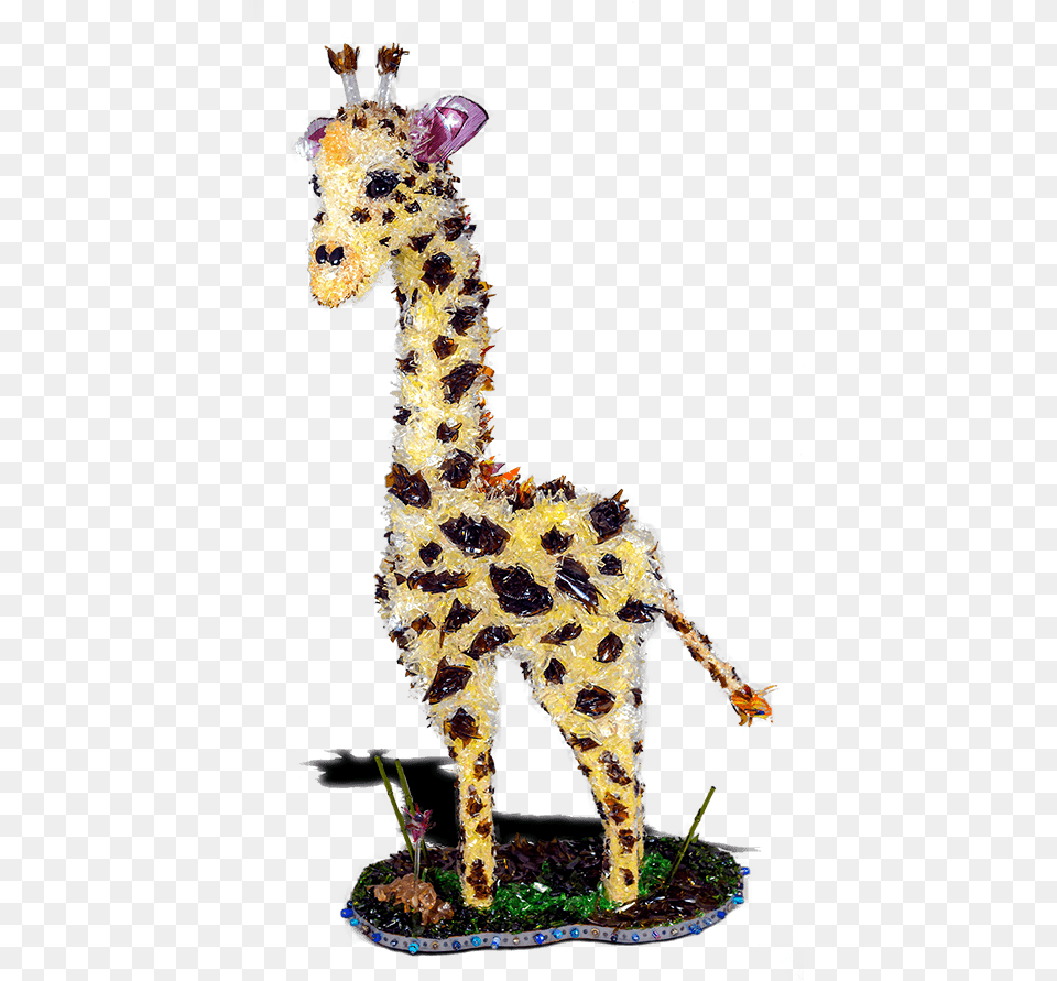 Lula Giraffe Broken Glass Sculpture Giraffe, Animal, Mammal, Sea Life Png Image
