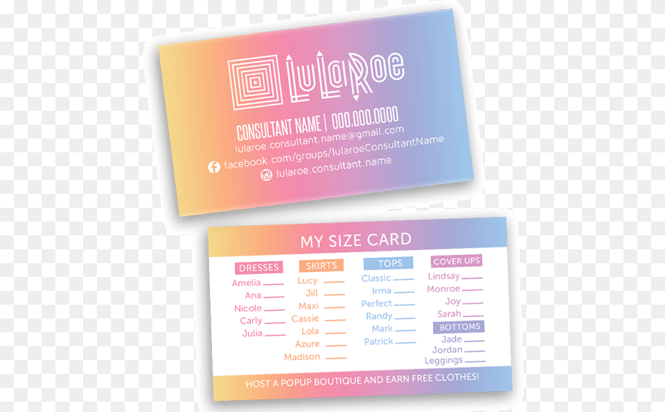 Lularoe, Paper, Text, Business Card Free Png Download
