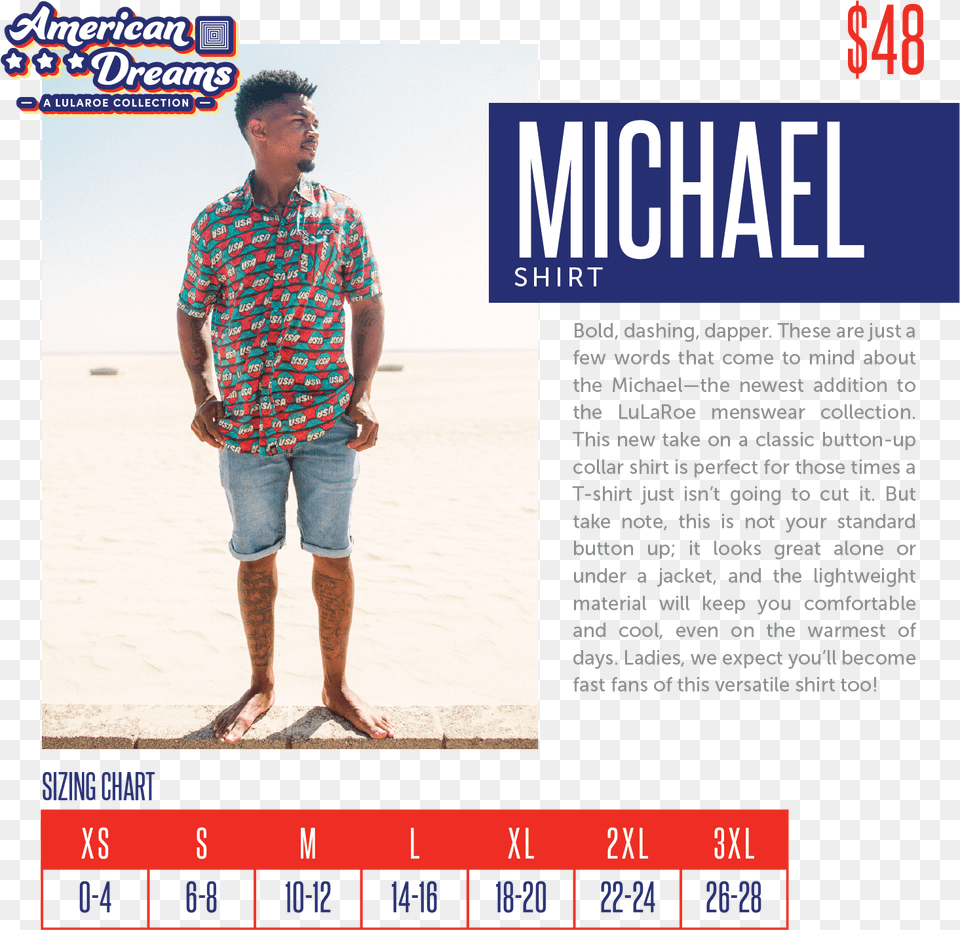 Lularoe Michael Size Chart, T-shirt, Shorts, Clothing, Person Free Png