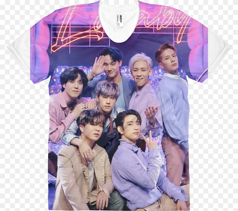 Lullaby Happy Group Photo Women Lullaby Got7, Clothing, T-shirt, Shirt, Person Png Image