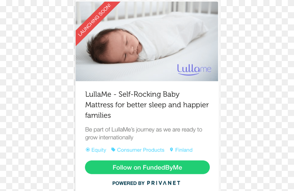 Lullame Have Created The Baby Mattress That Rocks Your Fundedbyme, Crib, Furniture, Infant Bed, Person Png