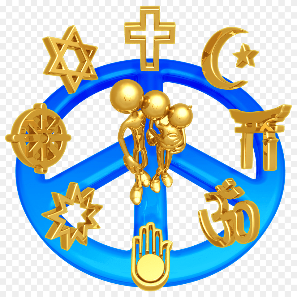 Lumaxart Human Family With World Religions, Gold, Cross, Symbol, Logo Png Image