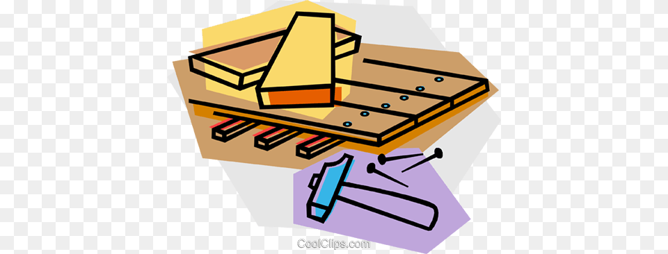 Lumber With Hammer And Nails Royalty Vector Clip Art, Wood, Mailbox Free Png