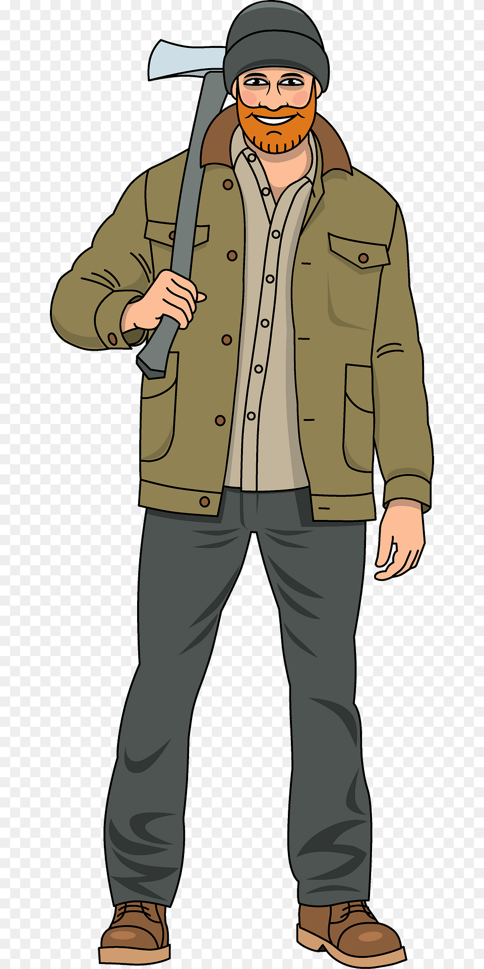 Lumberjack Clipart, Clothing, Coat, Jacket, Adult Free Png