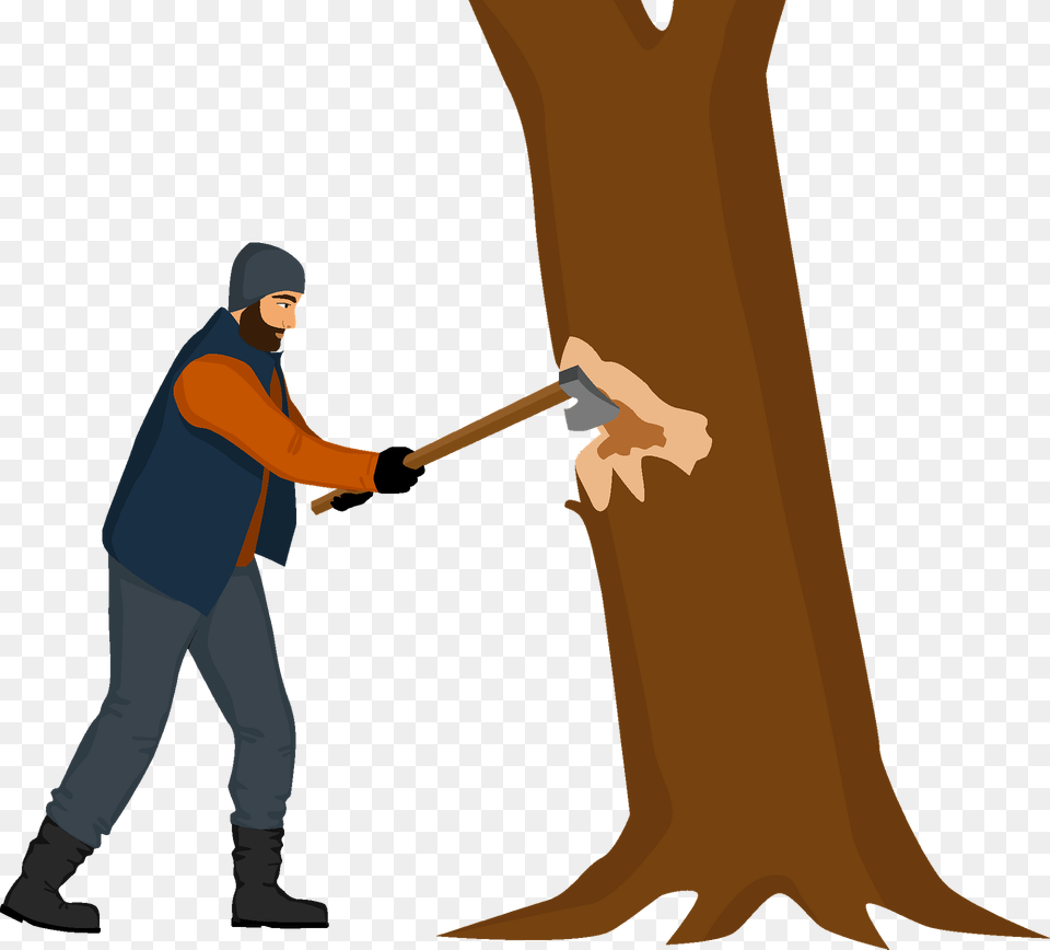 Lumberjack Clipart, People, Person, Plant, Tree Png