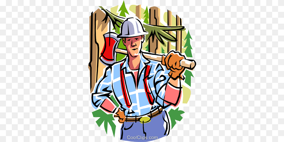 Lumberjack Royalty Free Vector Clip Art Illustration, Clothing, Person, People, Helmet Png