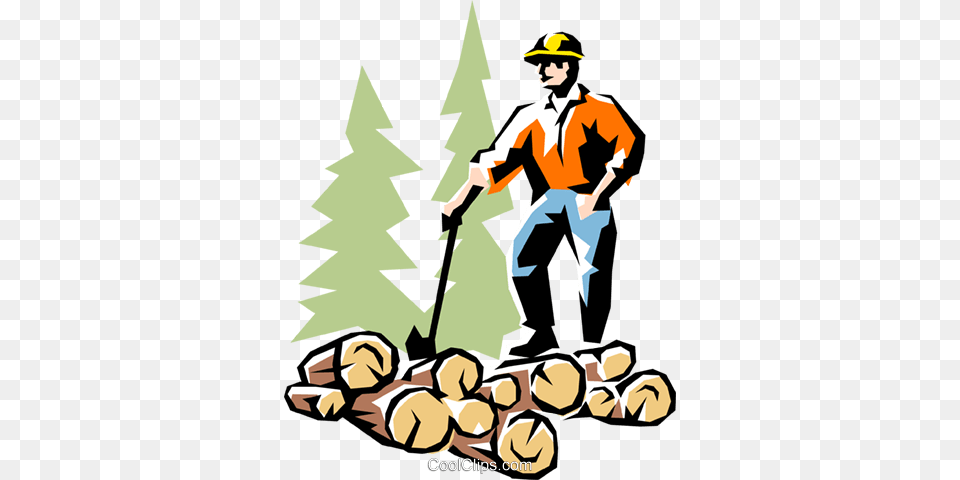 Lumberjack Royalty Vector Clip Art Illustration, Adult, Person, Man, Male Free Png