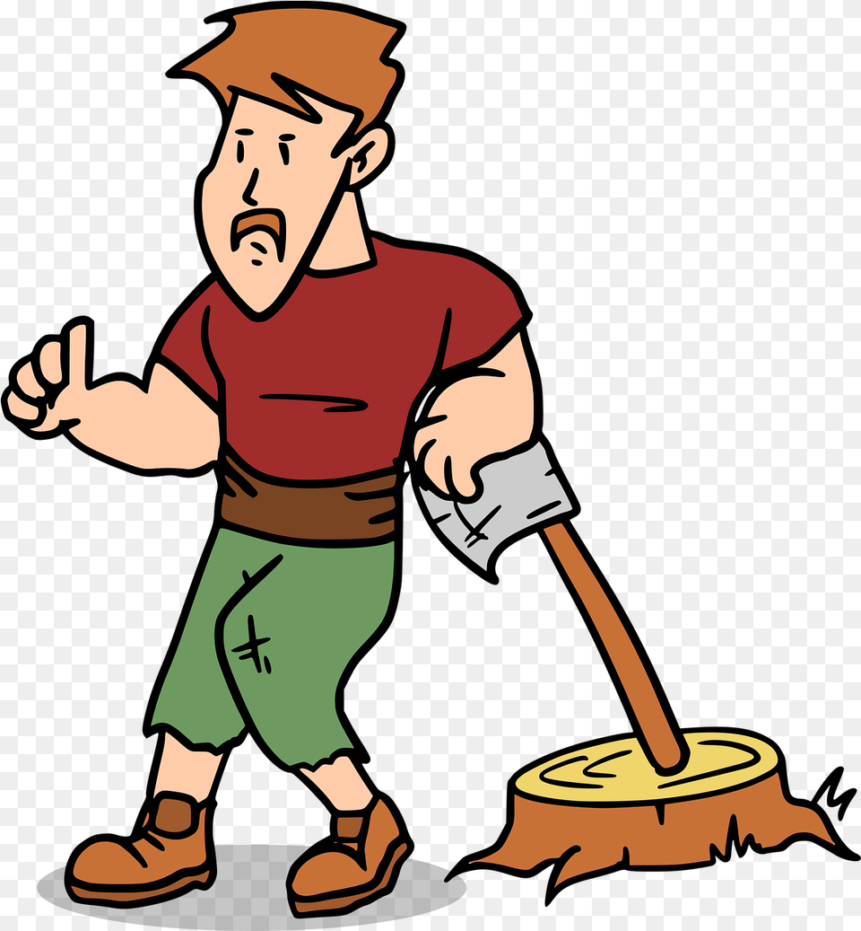 Lumberjack Wood Forest Lumberjack, Cleaning, Person, Baby, Face Free Png Download