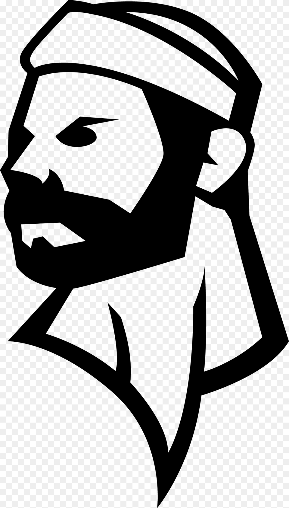 Lumberjacks Head Bw, Gray Png