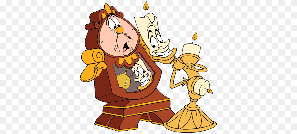 Lumiere And Cogsworth Clip Art Disney Clip Art Galore, Cartoon, Baby, Person, Cleaning Free Png Download