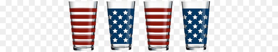 Luminarc Pint Glasses, Glass, American Flag, Flag, Alcohol Png Image
