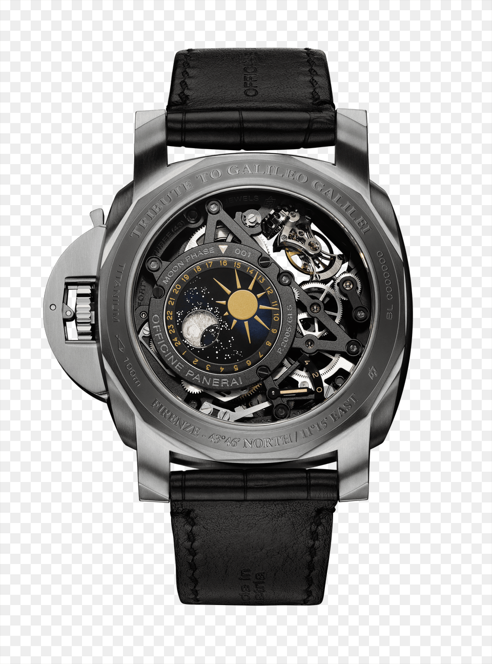 Luminor 1950 Tourbillon Moon Phases Equation Panerai L Astronomo, Arm, Body Part, Person, Wristwatch Free Png Download