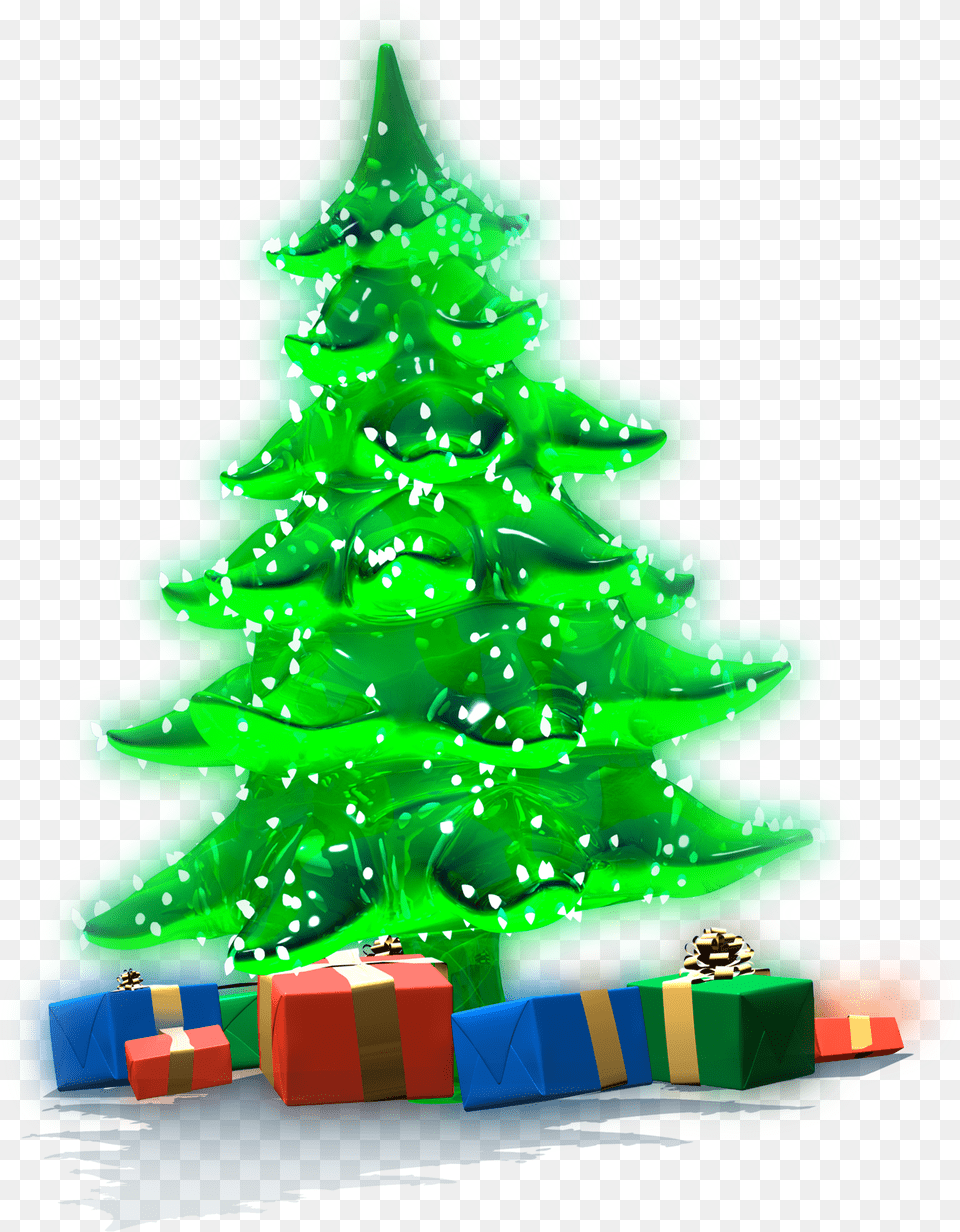 Luminous Christmas Tree With Gifts Clipart Gifts Under Christmas Tree, Christmas Decorations, Festival, Christmas Tree, Plant Free Png