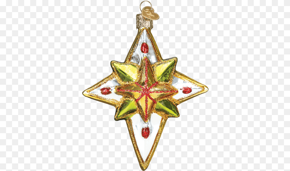 Luminous Star Glass Ornament Christmas Ornament, Accessories, Cross, Symbol, Star Symbol Free Png Download