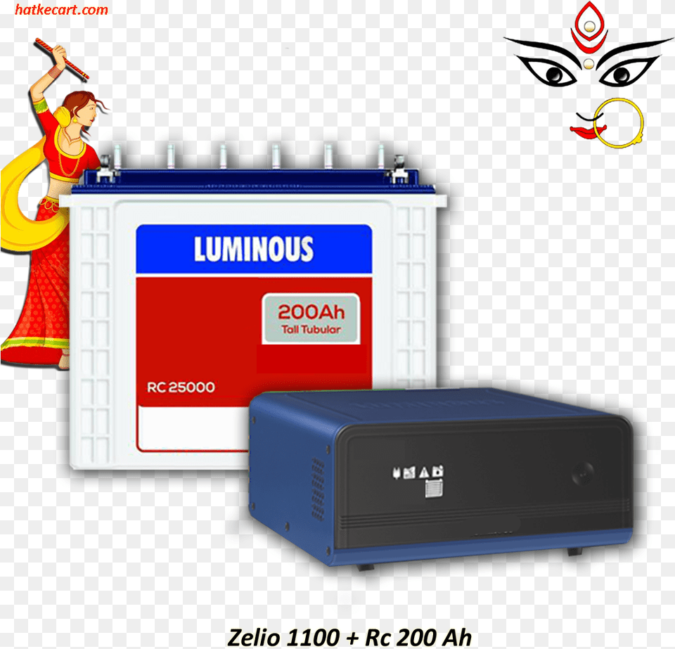 Luminous Ups Inverter Amp Batteries This Navratri Cartoon, Computer Hardware, Electronics, Hardware, Adult Png Image