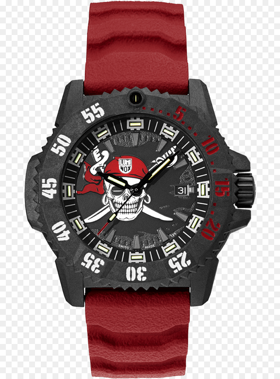 Luminox Jolly Roger Watch, Arm, Body Part, Person, Wristwatch Free Transparent Png