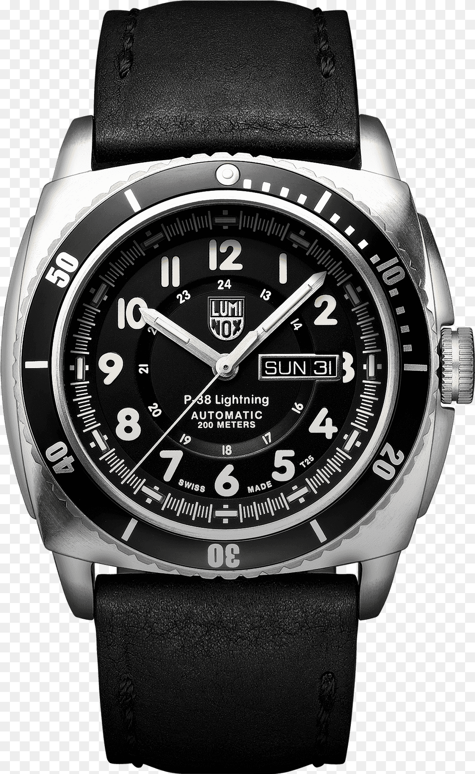 Luminox P 38 Lightning Automatic, Arm, Body Part, Person, Wristwatch Png