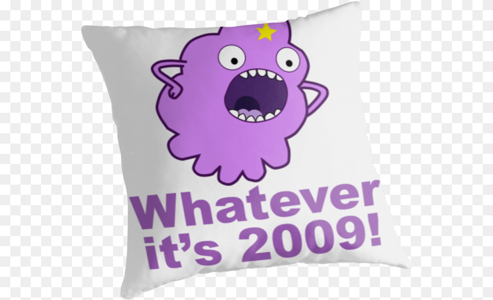 Lumpy Space Princess Cushion, Home Decor, Pillow, Purple, Animal Png Image