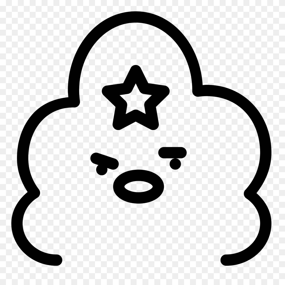 Lumpy Space Princess Icon, Gray Free Png