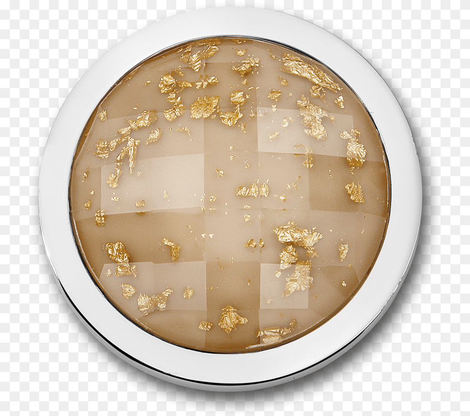Luna Champagne Stainless Steel Disc With Gold Flakes Circle, Food, Meal, Dish, Plate Png