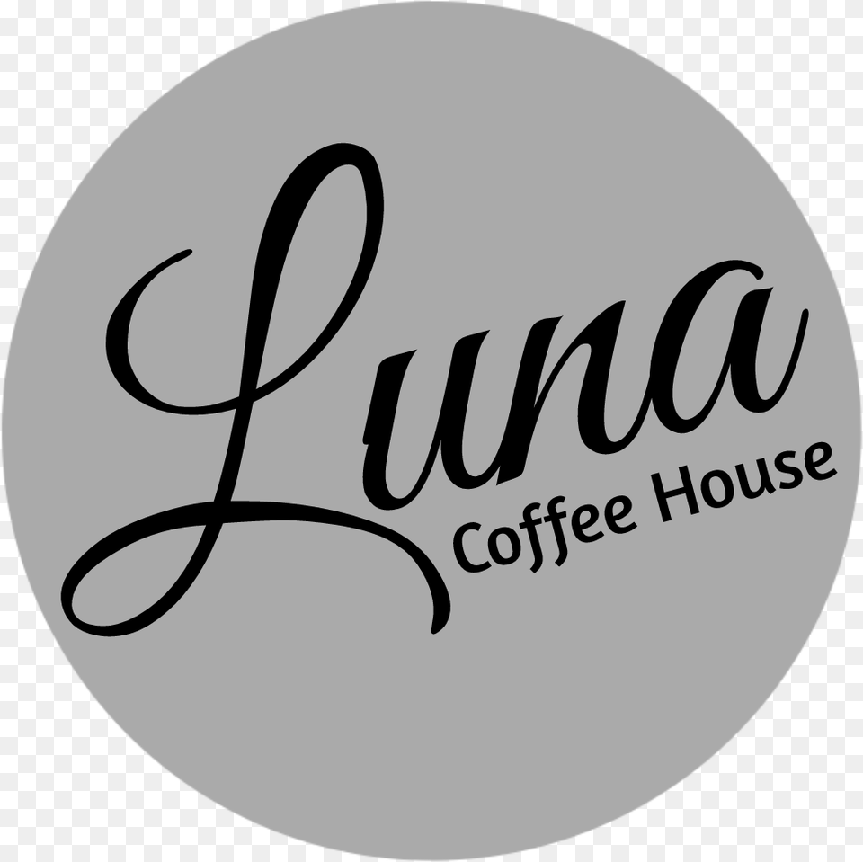 Luna Coffee House Logo, Text, Disk Png