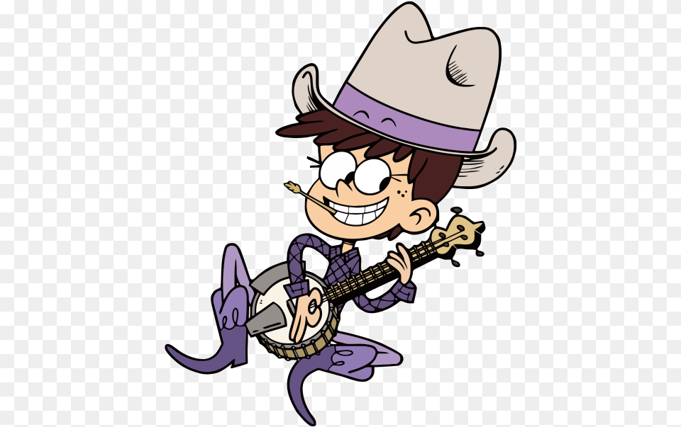 Luna Loud Luan Loud Cowboy Hat Clip Art, Cartoon, Guitar, Musical Instrument, Clothing Png