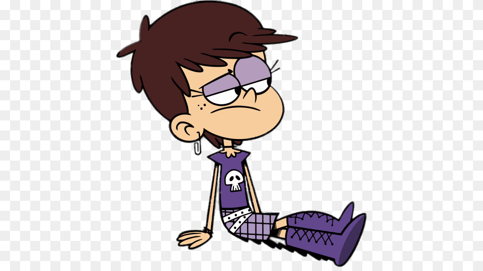 Luna Loud Sitting Around, Cartoon, Face, Head, Person Free Png Download