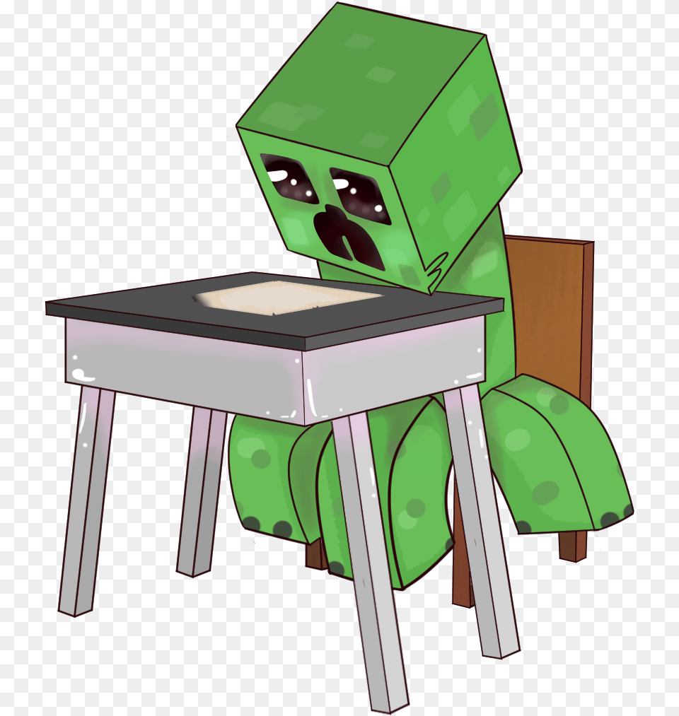 Lunafess Skin In Minecraft But Form Roblox Minecraft Foto De Noob, Furniture, Table, Dining Table, Desk Png Image