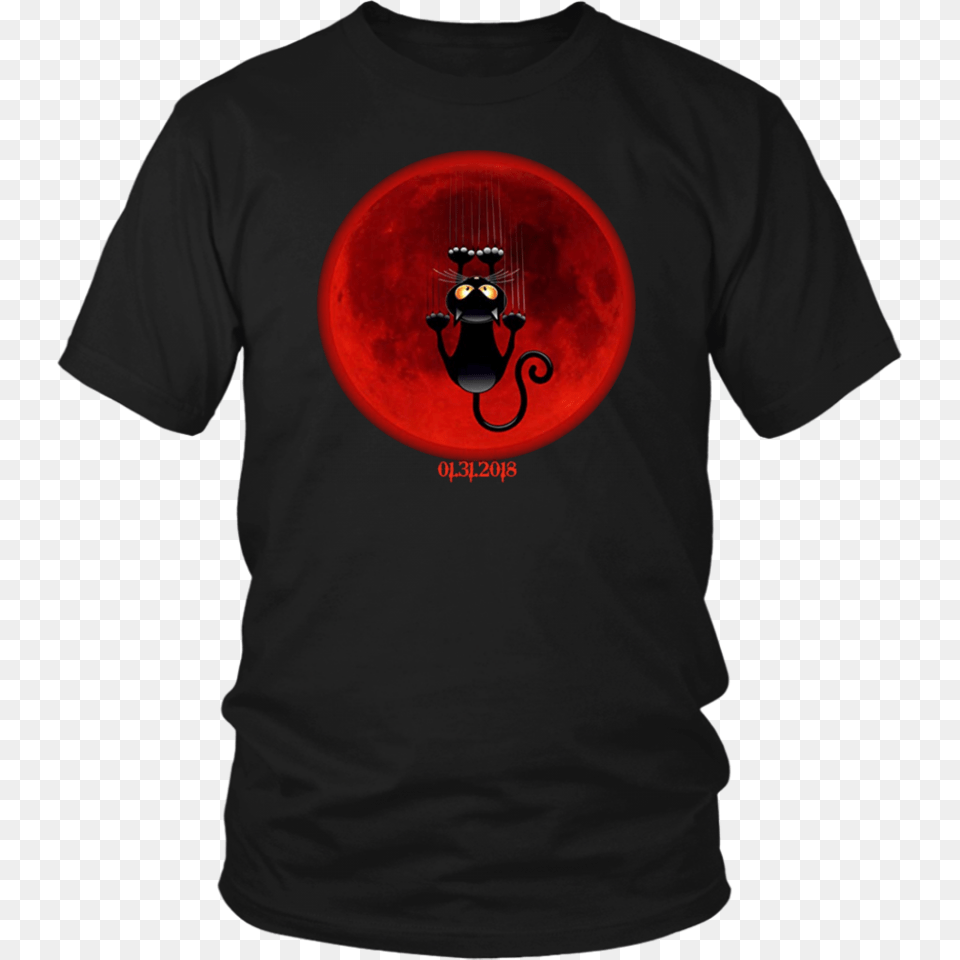 Lunar Eclipse Us Funny Blood Moon And Cat T Shirt Teefim, Clothing, T-shirt Free Transparent Png