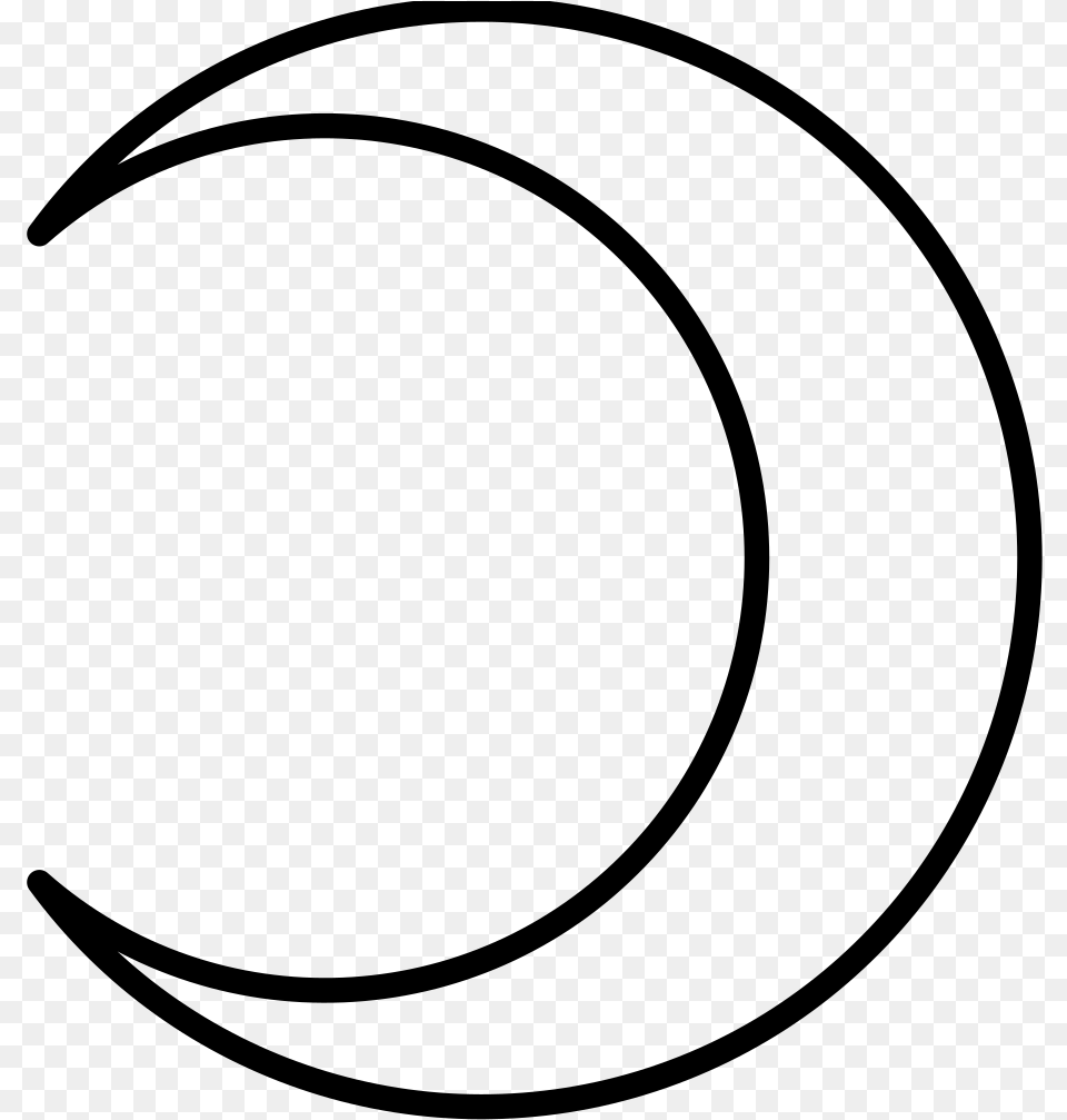 Lunar Phase Astrological Symbols Crescent Moon Media Luna, Gray Free Transparent Png