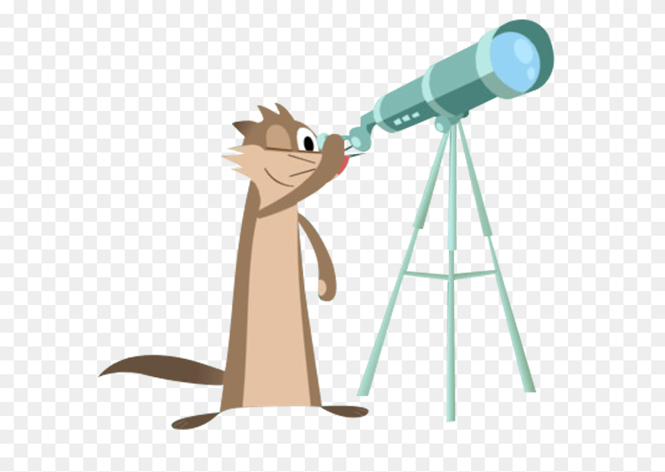 Lunas Pet Ferret Clyde Looking Through Telescope, Photography Free Png Download