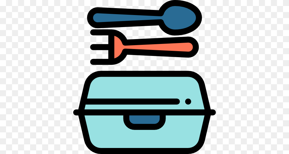 Lunch Box, Cutlery, Fork, Spoon, Smoke Pipe Free Png Download