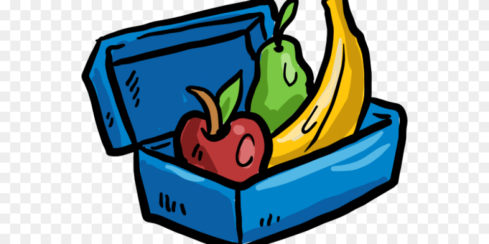 Lunch Box Clipart Tiffin Box Lunch Box Clipart Black And White, Banana, Food, Fruit, Plant Free Png Download