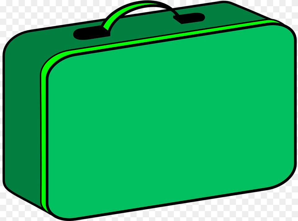 Lunch Box Clipart Transparent Green Lunch Box Cartoon, Baggage, Bag, Suitcase, First Aid Free Png