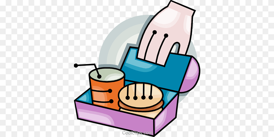 Lunch Box Royalty Vector Clip Art Illustration, Cutlery, Cup, Bottle, Shaker Free Png Download
