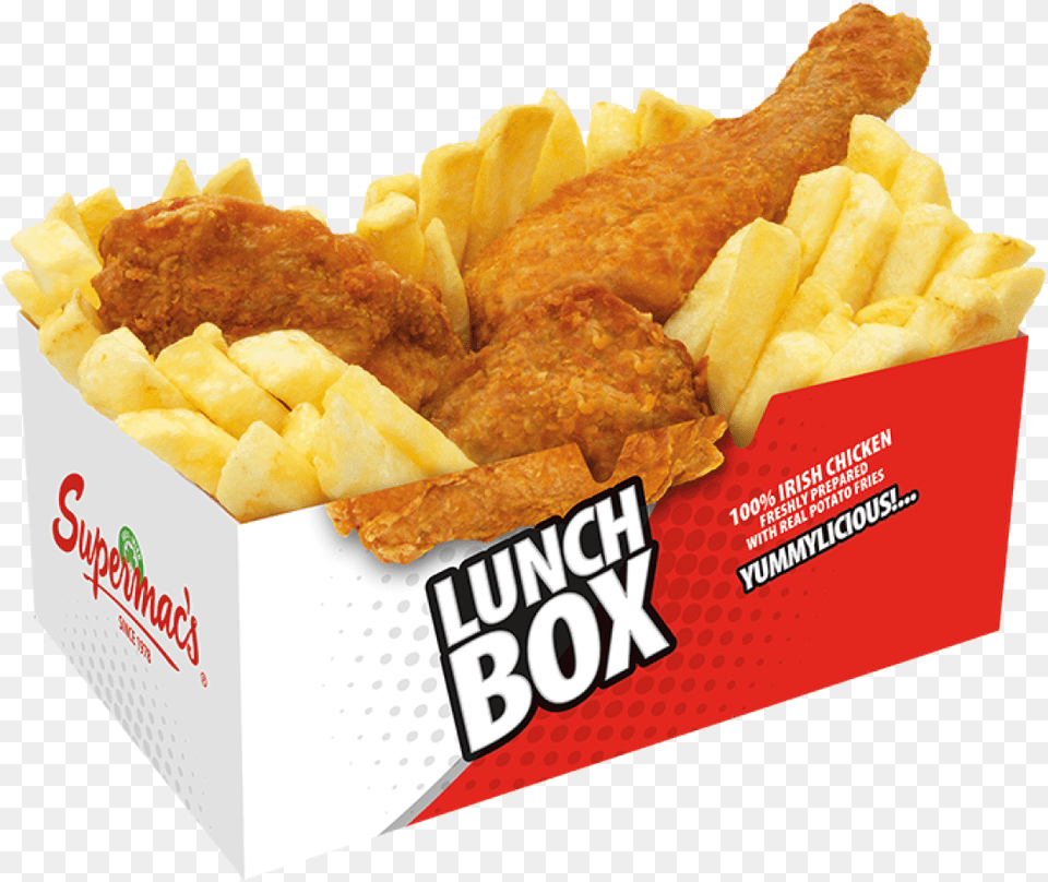 Lunch Box Transparent Images Chicken Box, Food, Fried Chicken, Fries Free Png