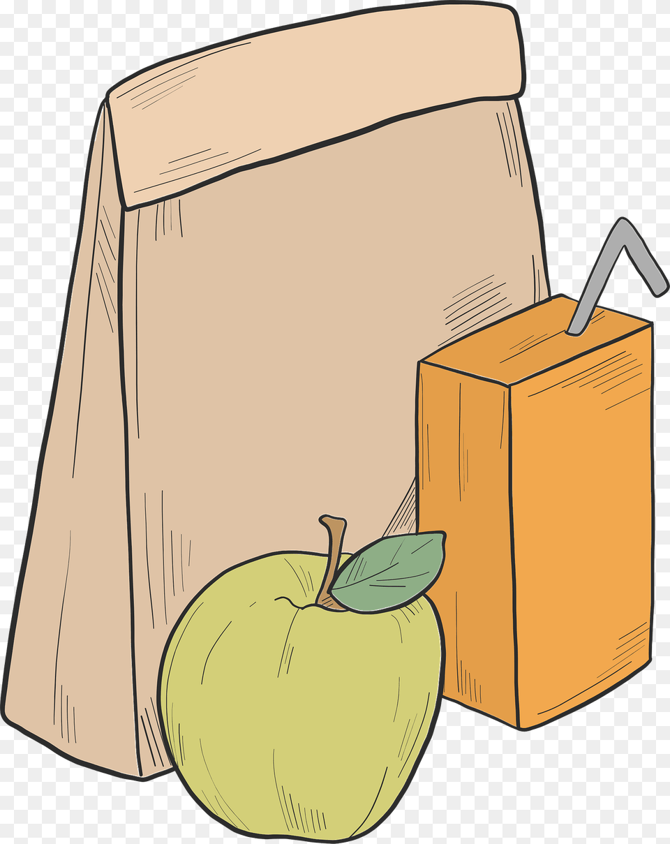 Lunch Clipart, Apple, Food, Fruit, Plant Png Image