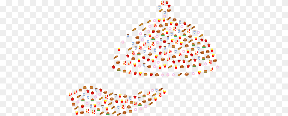 Lunch Plate With Food Icons, Sweets Free Transparent Png