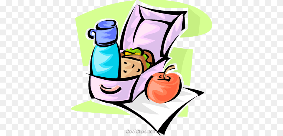Lunch Thermos And An Apple Royalty Vector Clip Art, Bottle, Face, Head, Person Png