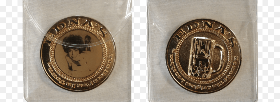 Lunchbox Coin Front And Back In Plastic Tranparent Coin, Person, Adult, Man, Gold Free Transparent Png