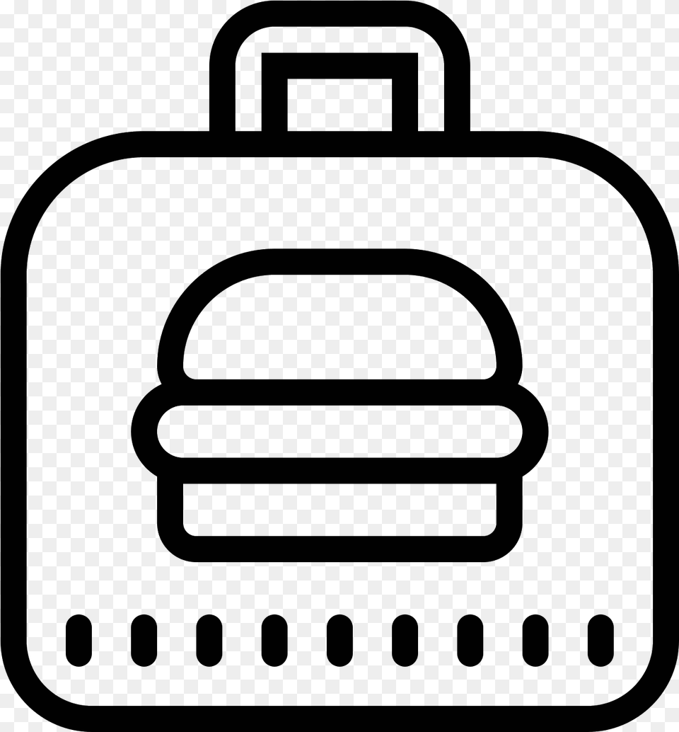 Lunchbox Icon Lunchbox, Gray Free Png Download