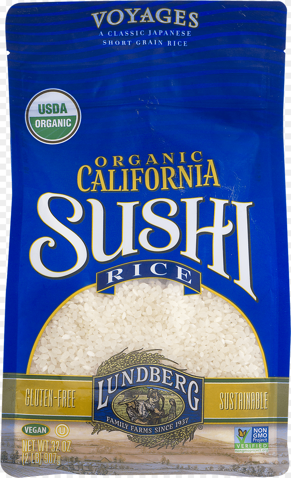 Lundberg Organic California Sushi Short White Rice Lundberg Family Farms California Sushi Rice 1 Lb Pack, Book, Publication, Food, Powder Free Transparent Png