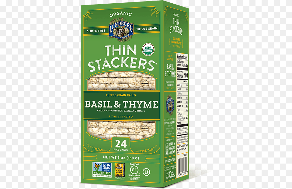Lundberg Rice Cakes Thin Stackers, Breakfast, Food, Oatmeal, Produce Png