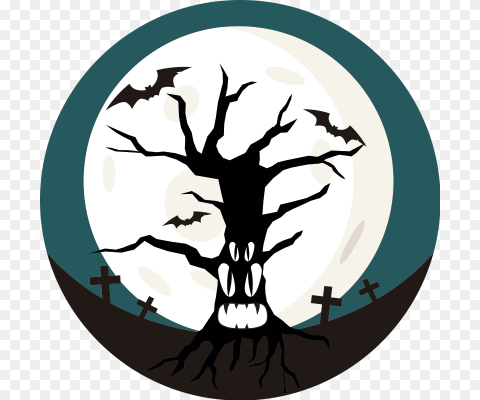 Lune D Halloween, Plant, Tree, Astronomy, Moon Free Png Download