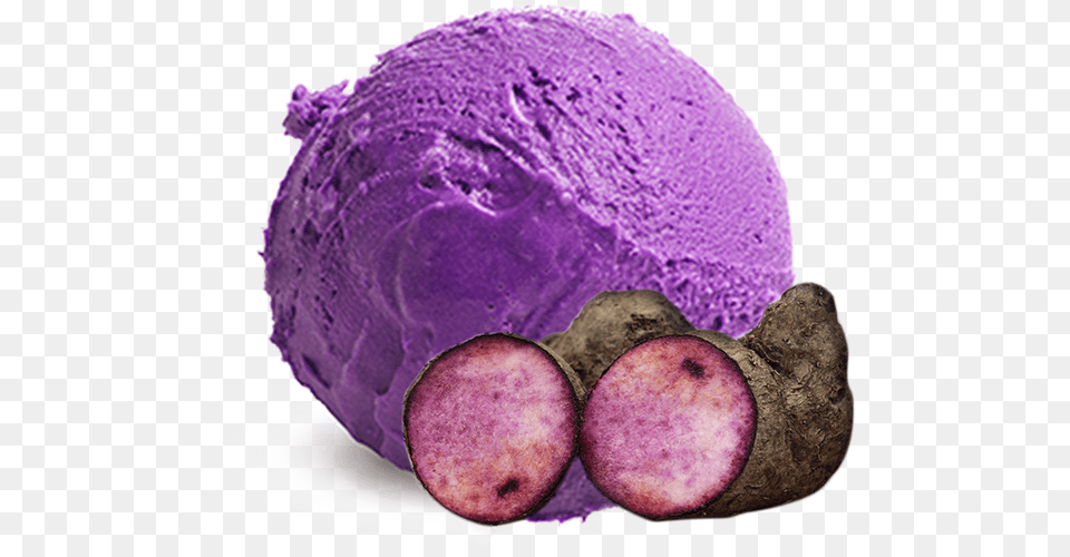 Luneta Ice Cream Ube Yam Ice Cream Transparent, Dessert, Food, Ice Cream, Produce Png