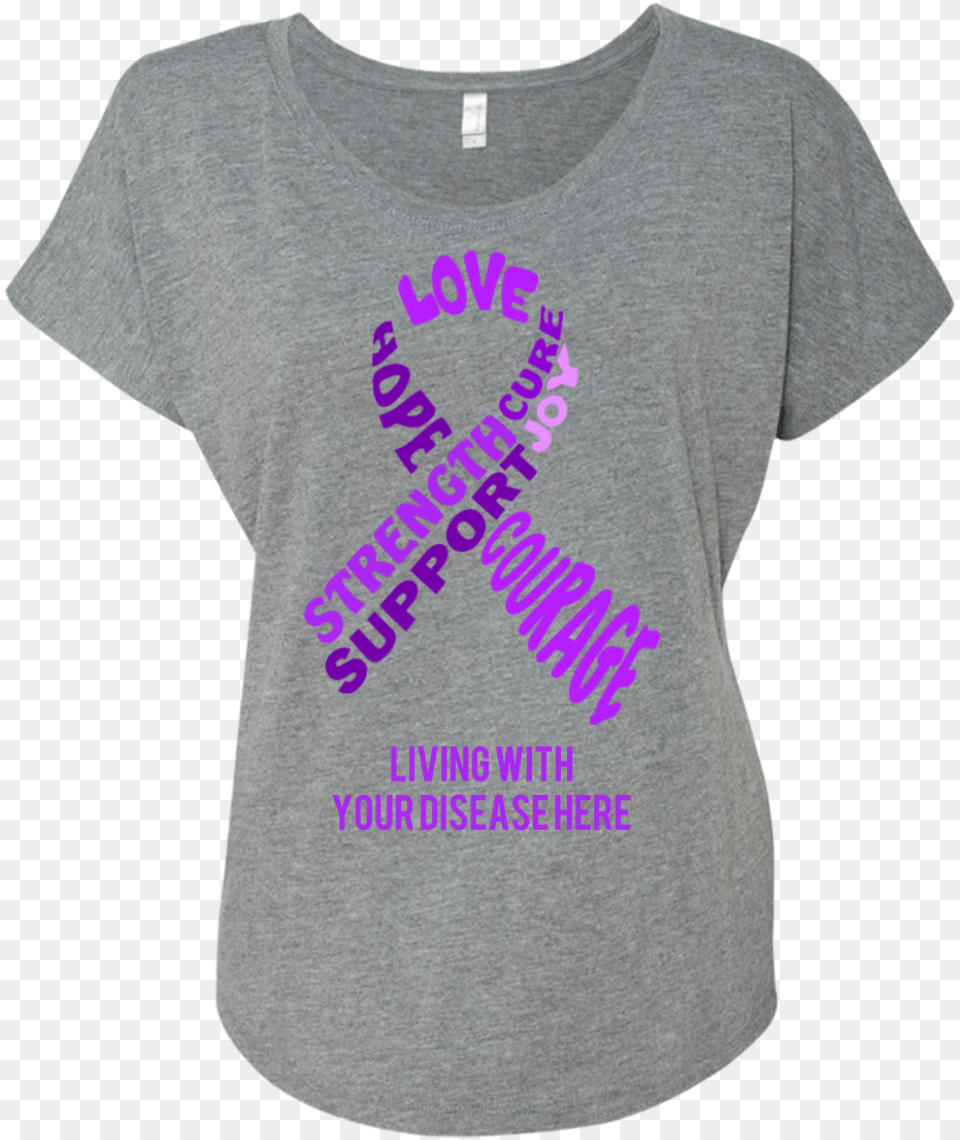 Lung Cancer Believe Ribbon Heart Womenquots Fashion T Shirt Active Shirt, Clothing, T-shirt Free Transparent Png