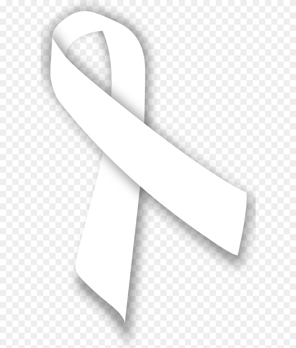 Lung Cancer Ribbon White Cancer Ribbon, Accessories, Formal Wear, Tie Free Png Download
